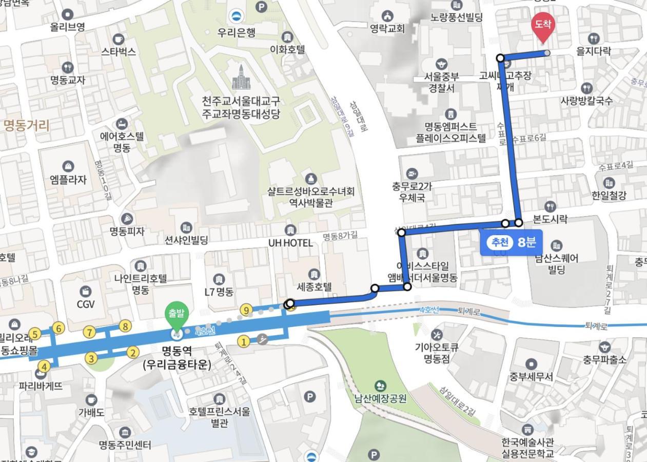 Arte Premium Oneroomtel Myeongdong Сеул Екстериор снимка