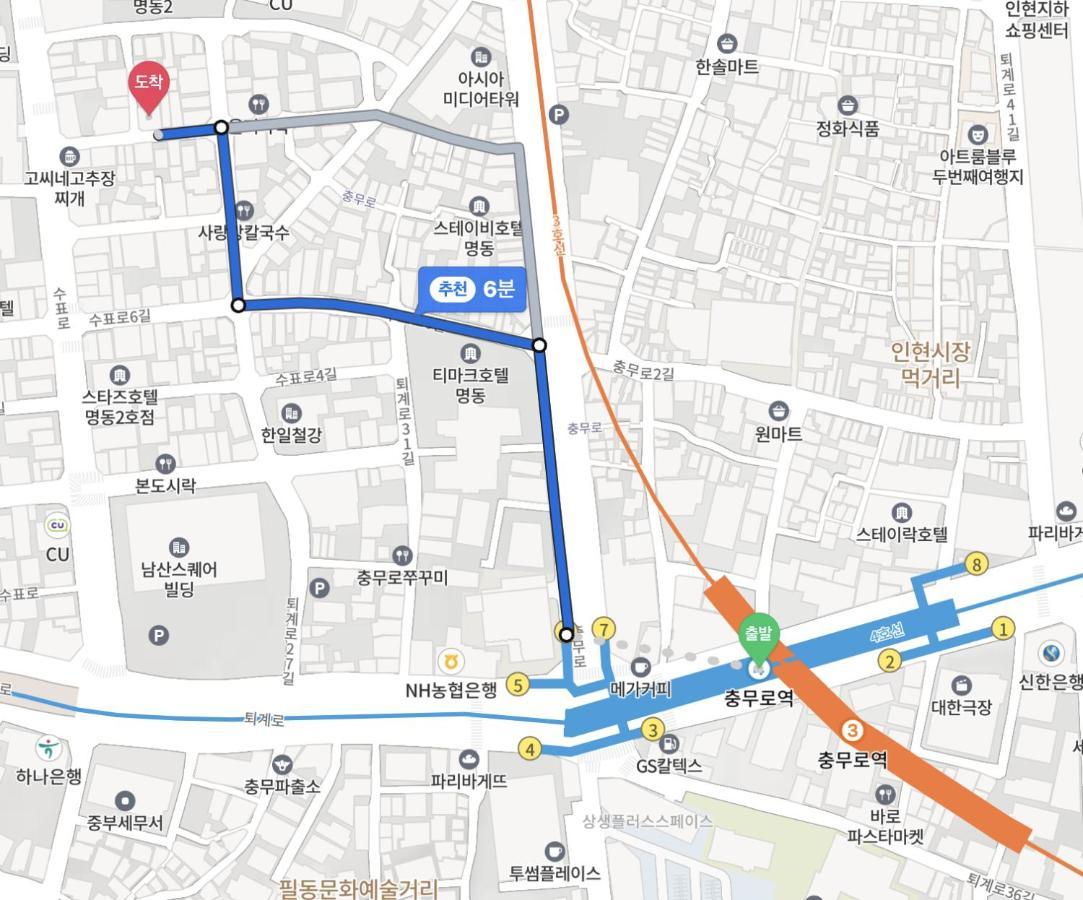 Arte Premium Oneroomtel Myeongdong Сеул Екстериор снимка